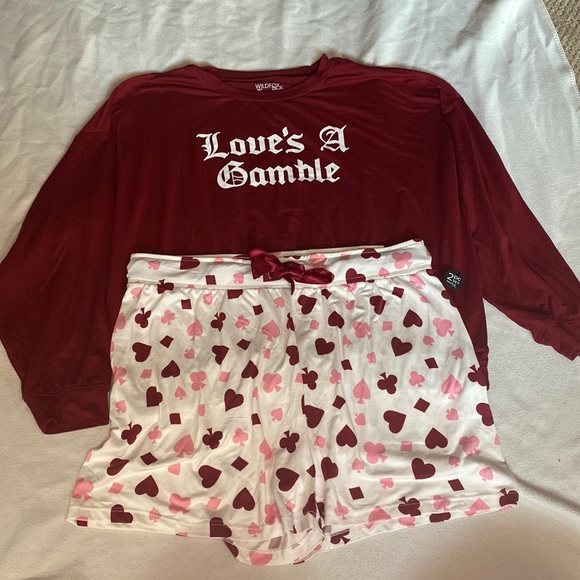 NWOT (sort of) Wildfox coordinating pajama set/loungewear size XL - Picture 1 of 7